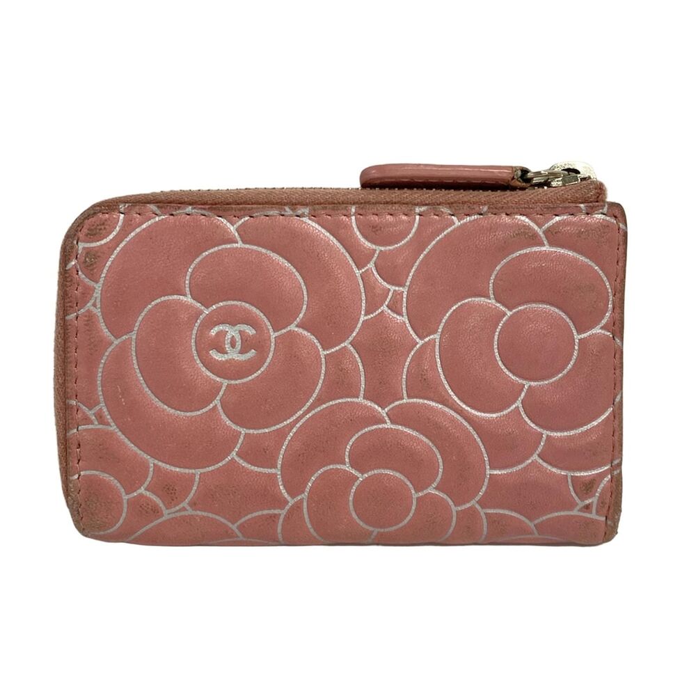 Chanel Camellia Coin Case Pink White - Picture 2 of 7